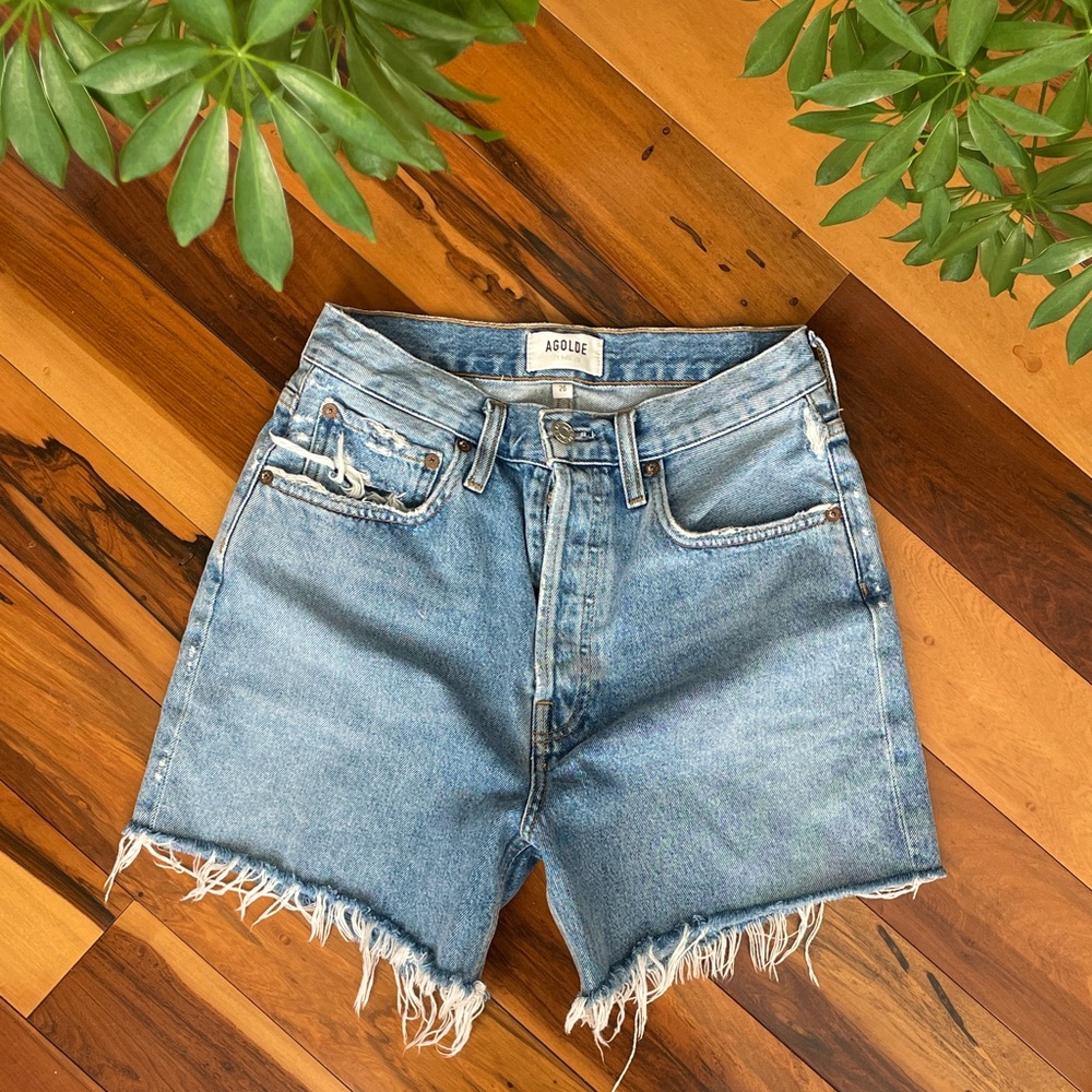 AGOLDE Vintage High Rise Riley Denim Shorts